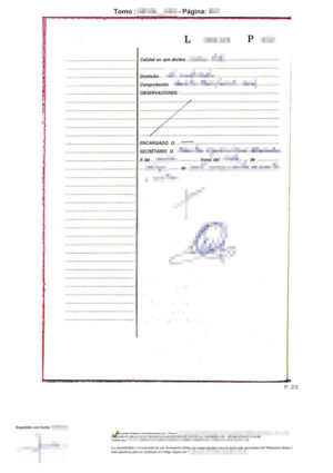 The picture shows a birth certificate from Spain for the certified translation into German.