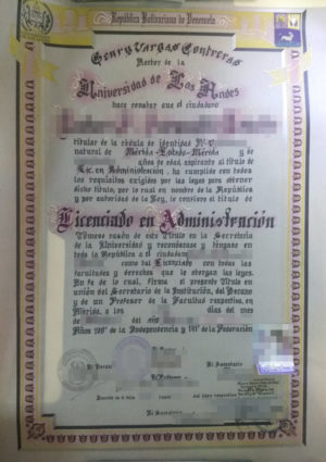 La imagen muestra un Título universitario de Venezuela para su traducción jurada al Alemán.
