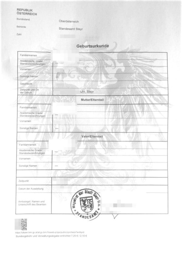 Beglaubigte Übersetzung Geburtsurkunde Online bestellen