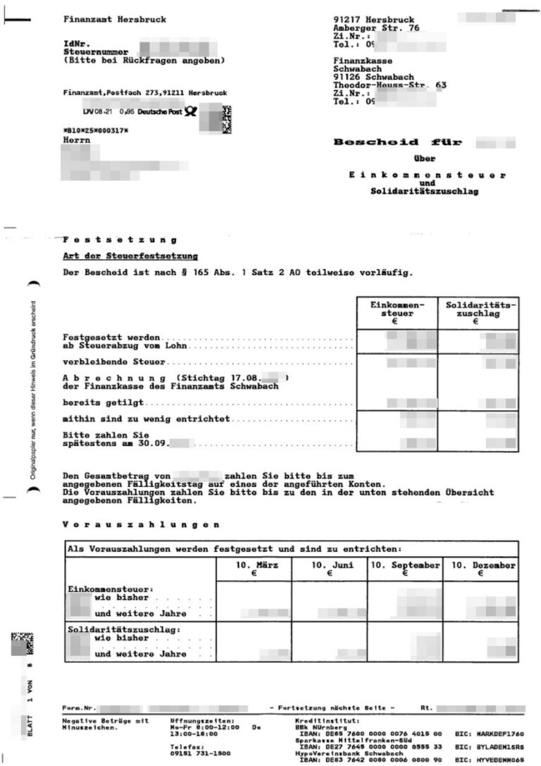 amtliche-uebersetzung-einkommenssteuerbescheid