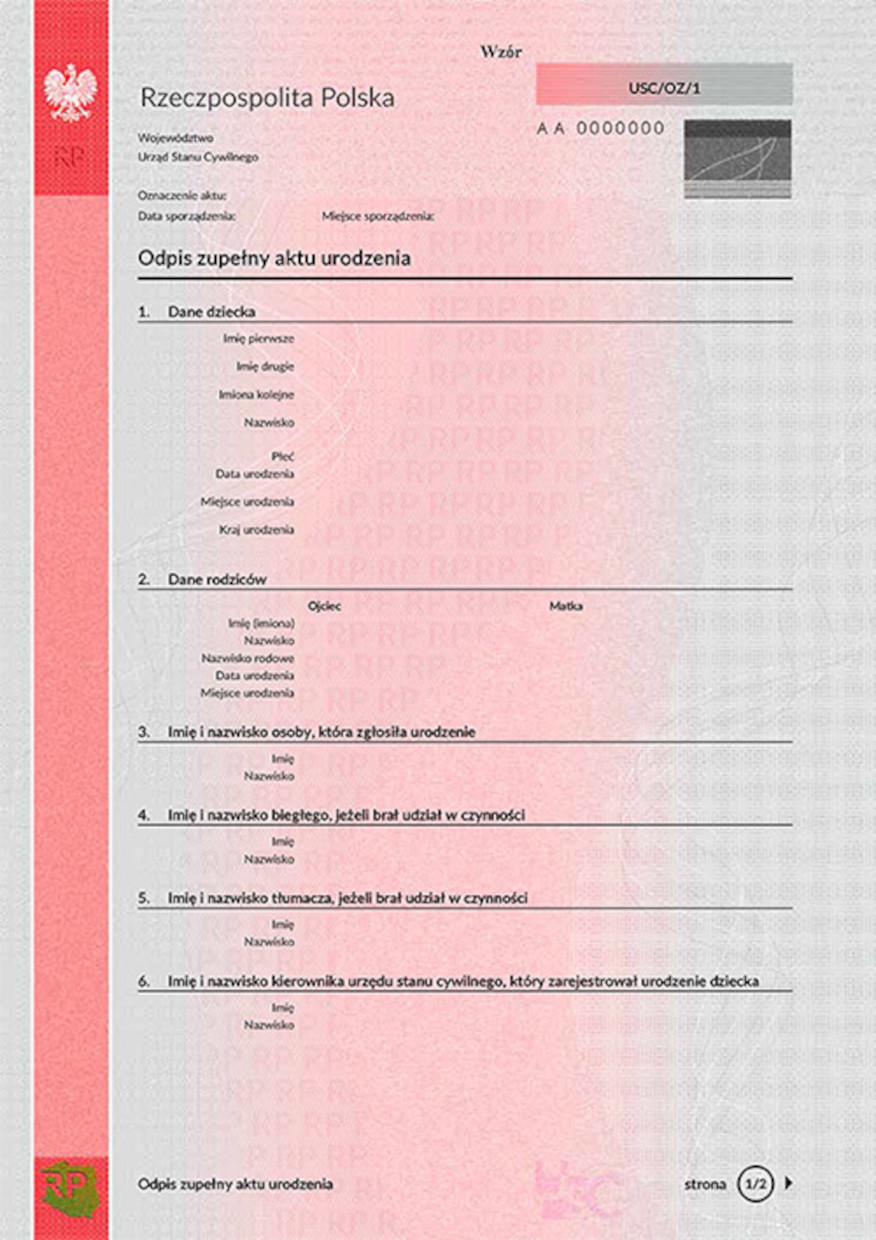 beglaubigte-uebersetzung-geburtsurkunde-polen