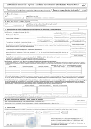 Spanien Lohnsteuerbescheinigung