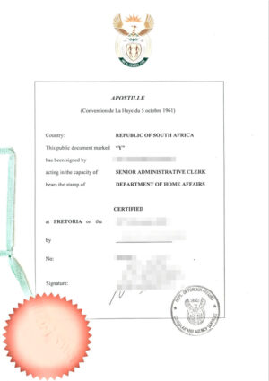 Südafrika Apostille