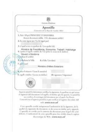 Andorra Apostille